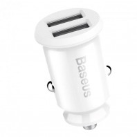 Автомобильное зарядное устройство Baseus 2 USB 3.1 А (white)